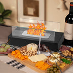 2Pack Smokeless Fire Pits With Windshield   Rectangular Outdoor Firepit With Telescoping Roasting Forks & Fire Tamer Iron Body  Stainless Steel Burn Chamber  Black