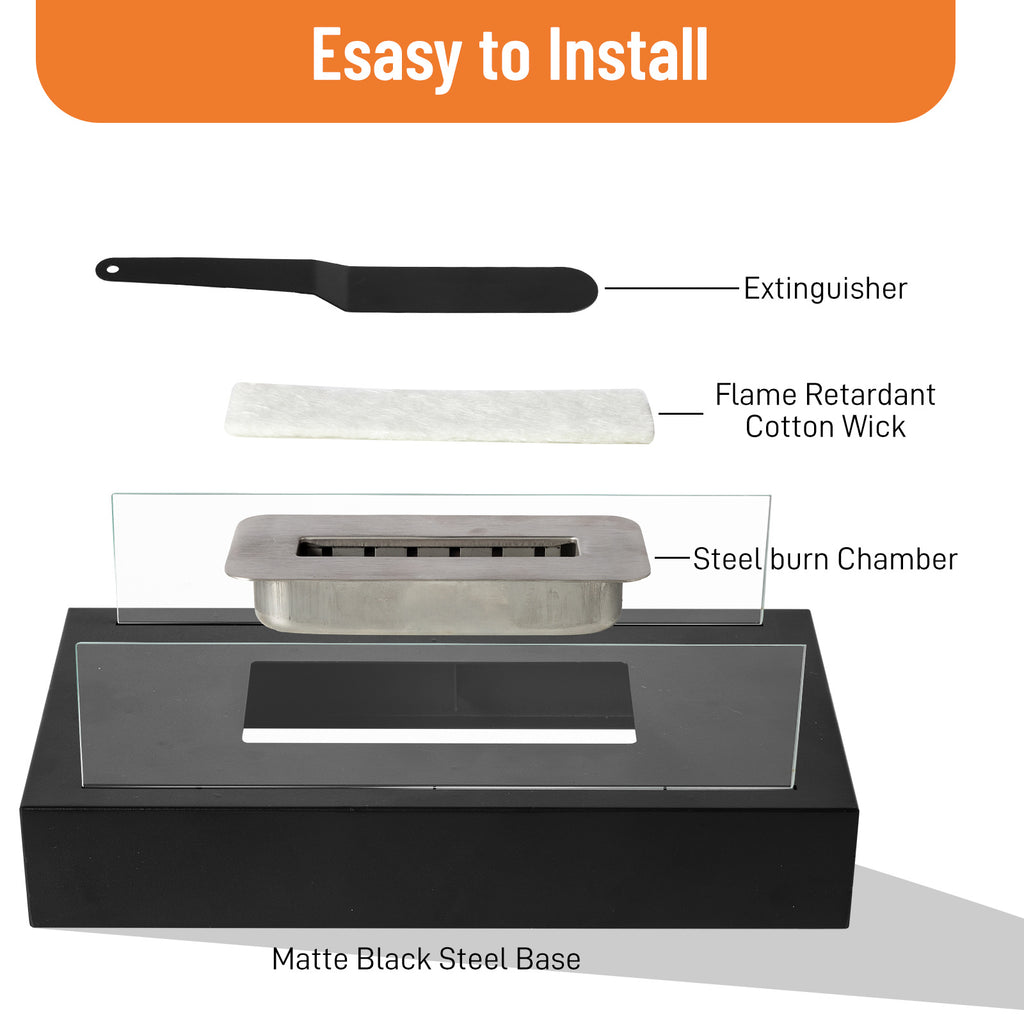 2Pack Smokeless Fire Pits With Windshield   Rectangular Outdoor Firepit With Telescoping Roasting Forks & Fire Tamer Iron Body  Stainless Steel Burn Chamber  Black