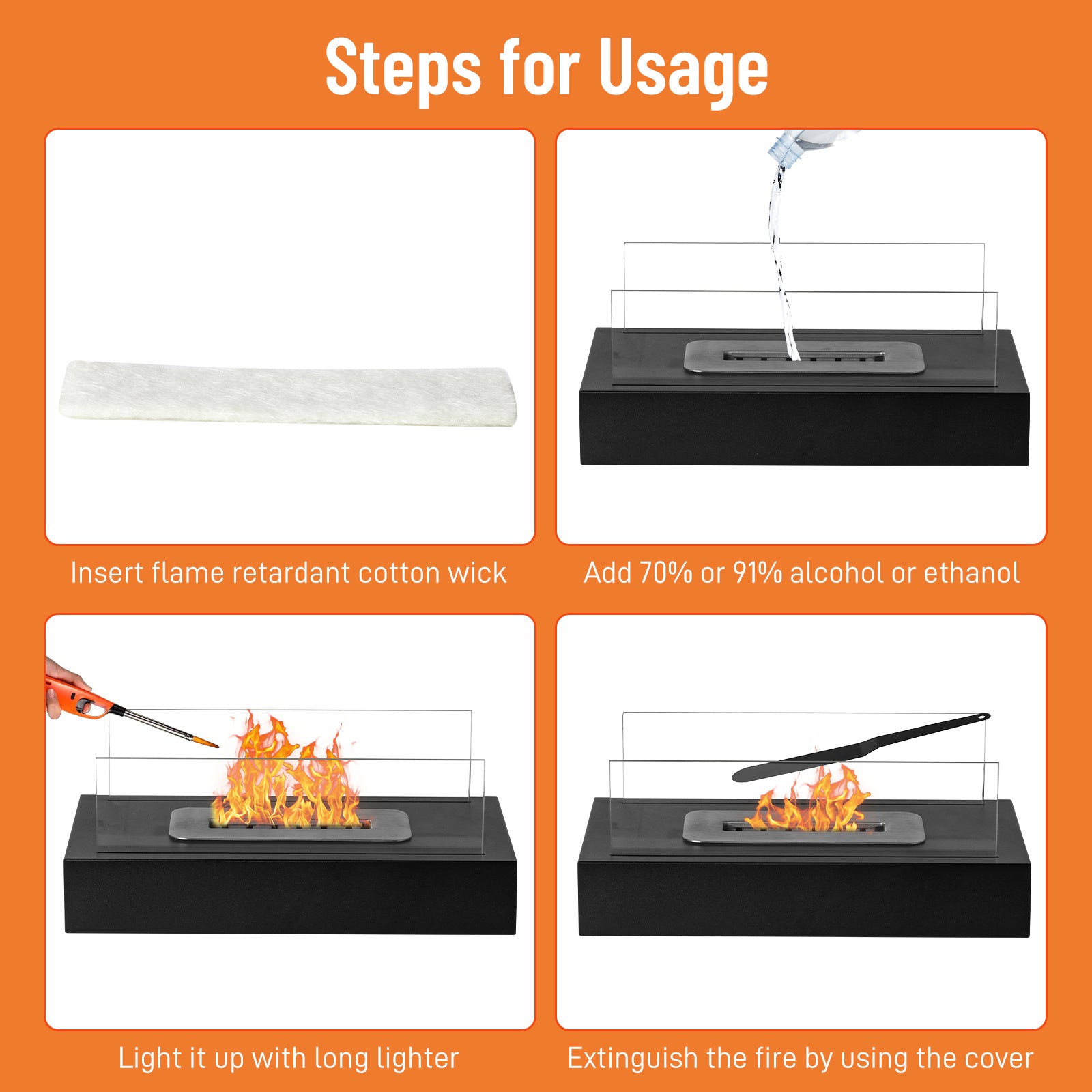 2Pack Smokeless Fire Pits With Windshield   Rectangular Outdoor Firepit With Telescoping Roasting Forks & Fire Tamer Iron Body  Stainless Steel Burn Chamber  Black