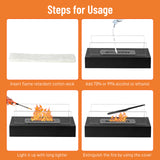 2Pack Smokeless Fire Pits With Windshield   Rectangular Outdoor Firepit With Telescoping Roasting Forks & Fire Tamer Iron Body  Stainless Steel Burn Chamber  Black