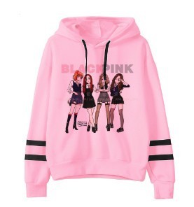 Customized parallel bars sweater with printed hood