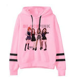 Customized parallel bars sweater with printed hood