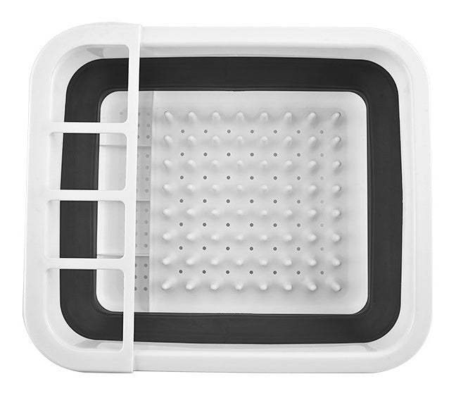 Folding Drainage Dish Rack Kitchen Shelves Multifunctional Dishware, Chopsticks and Cutlery Storage Dishware Storage Dish Rack