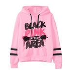 Customized parallel bars sweater with printed hood