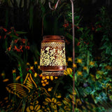 Solar Hummingbird Barn Lantern Outdoor Courtyard Decorative Waterproof Projection Lamp