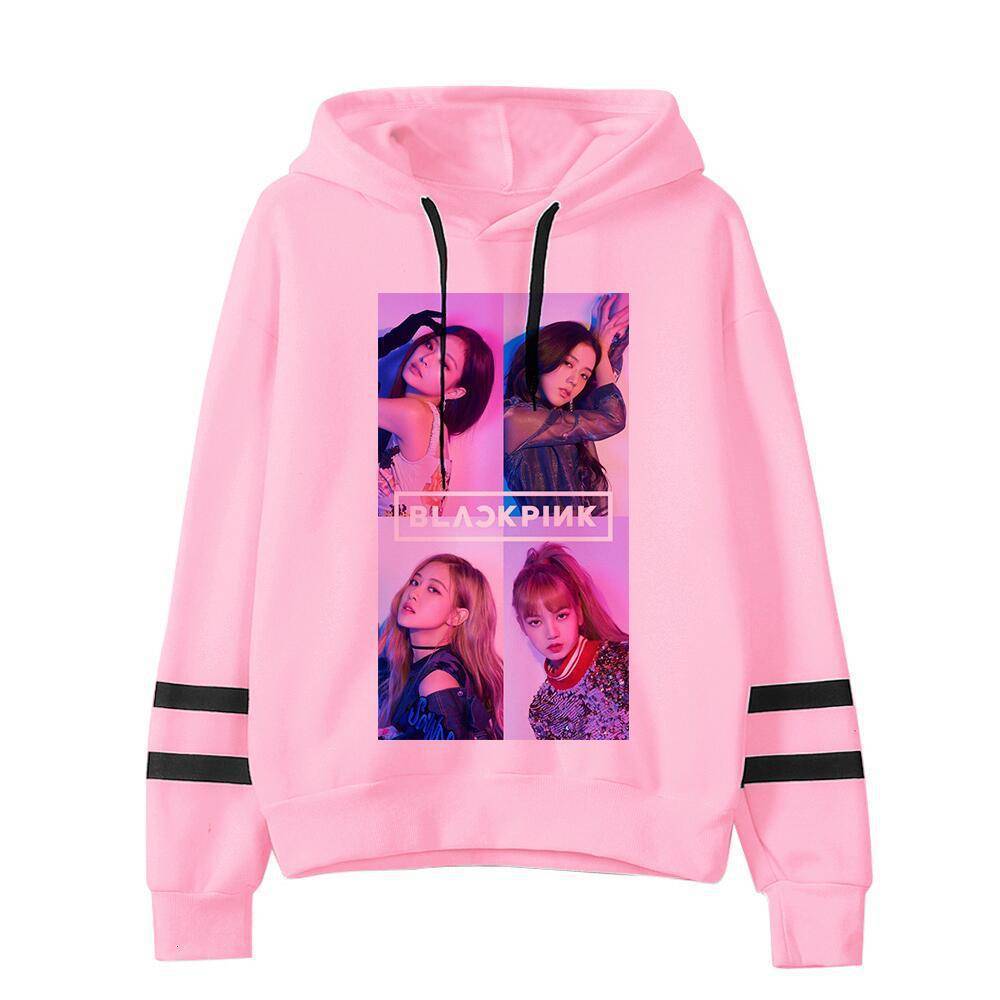 Customized parallel bars sweater with printed hood