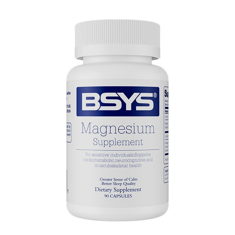 BSYS Magnesium Supplements Sleep & Anxiety Relief Aid  Muscle Relaxation Support  Heart Health & Blood Sugar Balance Formula  Cognitive Function Enhancement  Nighttime Wellness Supplement