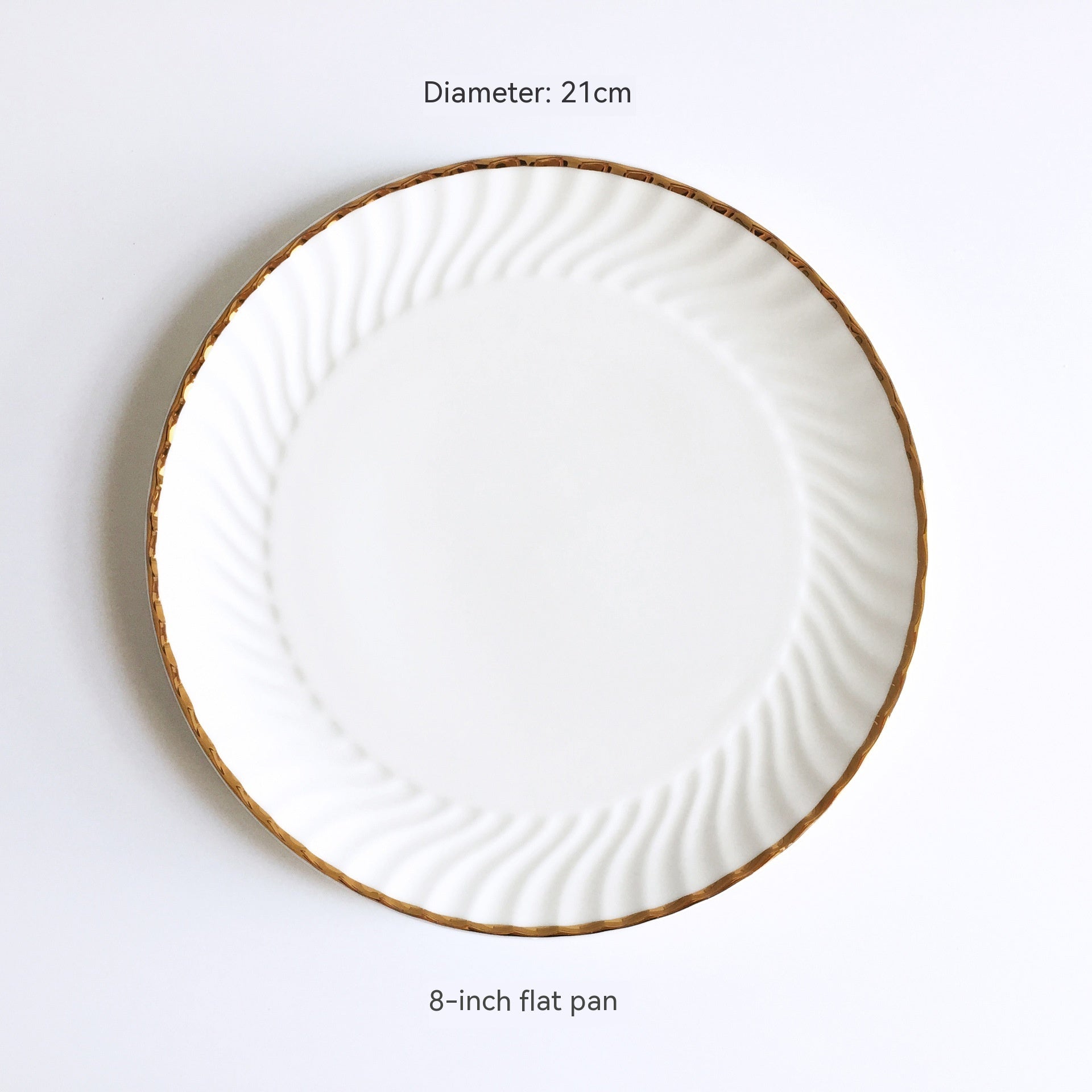 Golden Trim Bone China Western Cuisine Plate Household Dinner Plate Plate Dish Dishware Suit Combination Plate