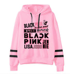 Customized parallel bars sweater with printed hood