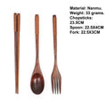 Cutlery 3PCS Fork Chopsticks Spoon Set Portable Tableware Chinese Wooden Utensils Sets Dinner Sets Long Handle Utensils With Fork Spoon Chopsticks