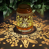 Solar Hummingbird Barn Lantern Outdoor Courtyard Decorative Waterproof Projection Lamp