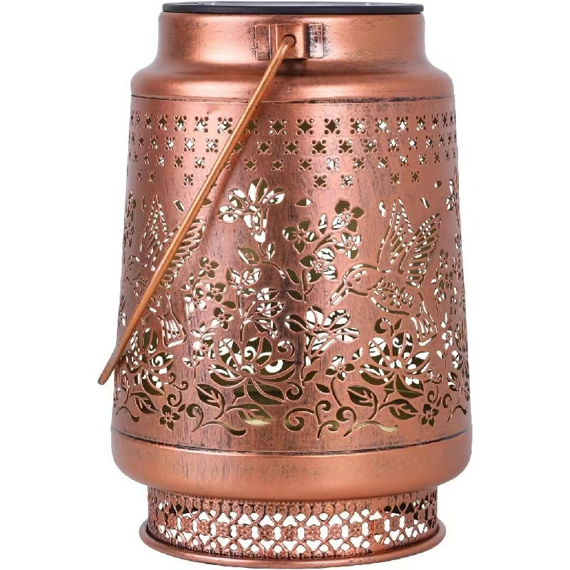 Solar Hummingbird Barn Lantern Outdoor Courtyard Decorative Waterproof Projection Lamp