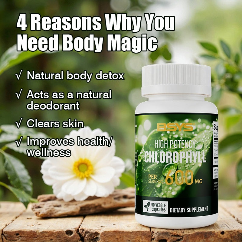 BSYS Chlorophyll Capsules  Fat Metabolism Support Aid Blood Purification & Detox Boost  Digestive Health & Constipation Relief Helper  Immune System Enhancement  Daily Detox & Wellness Supplemen