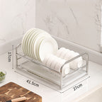 Kitchen Shelves Dishware Storage Rack Dry Washing Dish Rack Drain Rack Cupboard Tableware Dish Storage Box