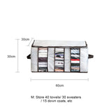 New 1PC Storage Bag For Clothes Blanket Portable Non-woven Folding Clothes Pillow Quilt Blanket Storage Box Organizer Hot Sale